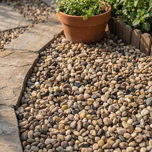 Royal Imports River Rocks, Aquarium Gravel – Natural 0.5"- 0.75" - 5 lbs | Decorative Ornamental Vase Filler Pebbles for Potted Plants, Terrariums, Vases, Succulents, Fish Tank Gravel, DIY & Crafting