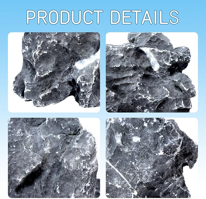 VOKOY 2.5lb Natural Seiryu Stones, Aquarium Rocks Decoration Aquascaping Stone Landscaping Model for Fish Tank Decor Terrariums Paludariums Reptile Enclosures Gardens, 2-6 inches
