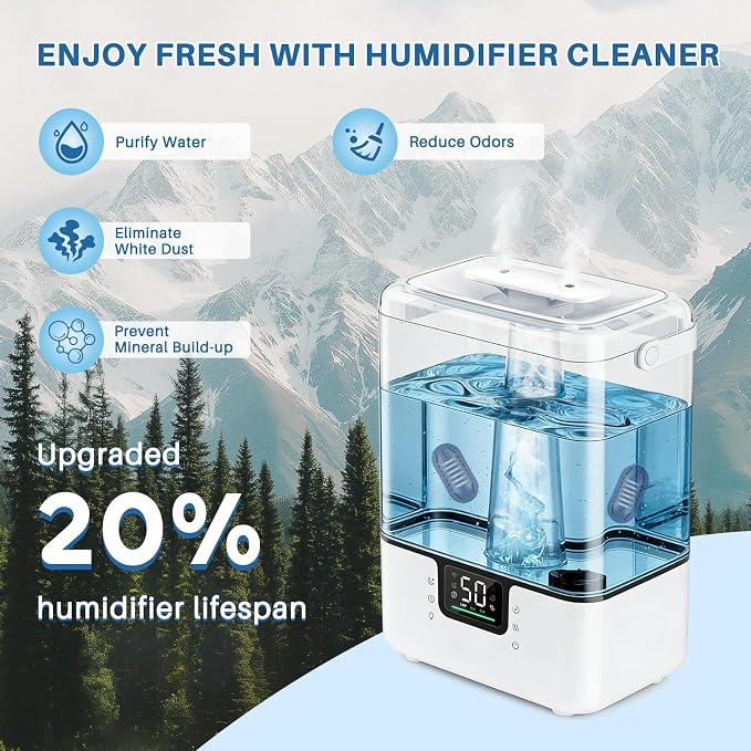 12 Pack Demineralization Cartridge for Humidifier | Compatible with HoMedics Ultrasonic Humidifier&Most Humidifiers, Prevent Hard Water Build-Up, Purifies Water, Part UHE-HDC4