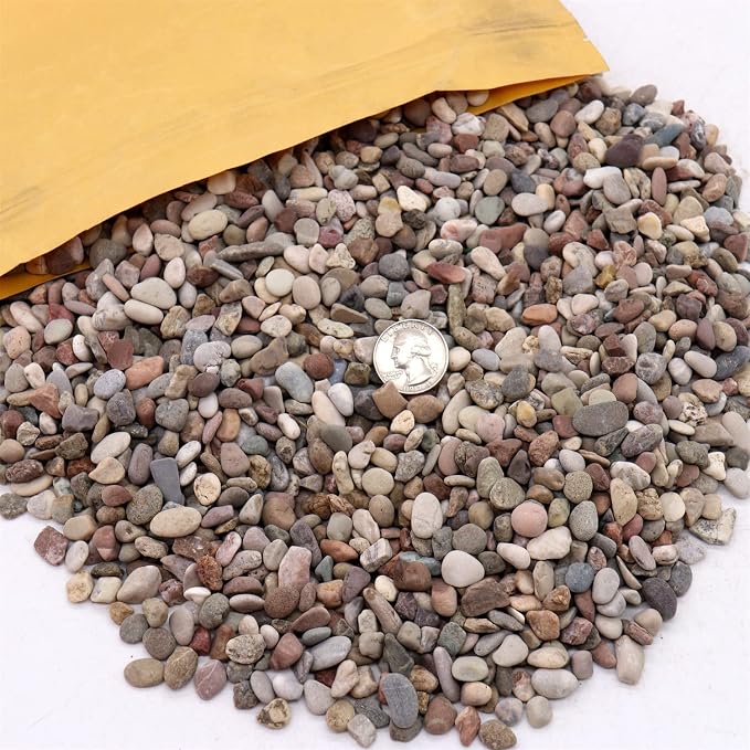 Black Earth Rocks for Plants & Planters, Decorative Pebbles, 1/5", 10 lb