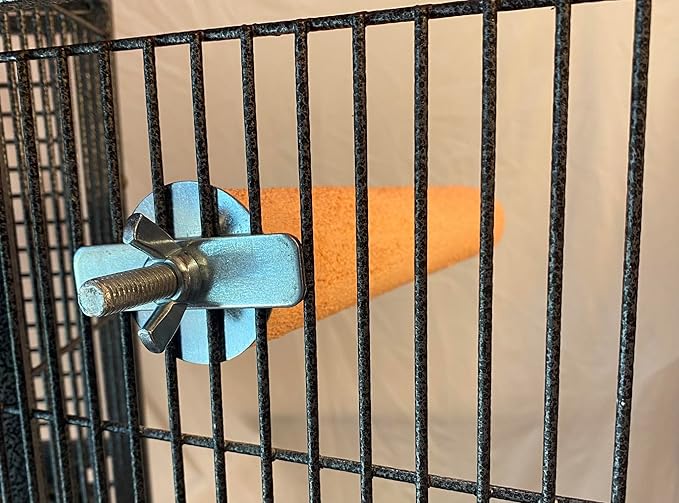 Polly's Pastels Nail Trimming & Beak Conditioning Safety Perch for Cockatiels, Cockatoos, Macaws, Parakeets, Budgies, Parrots and All Other Birds (Coral, X-Large Long-2" Dia. x 14" Long)