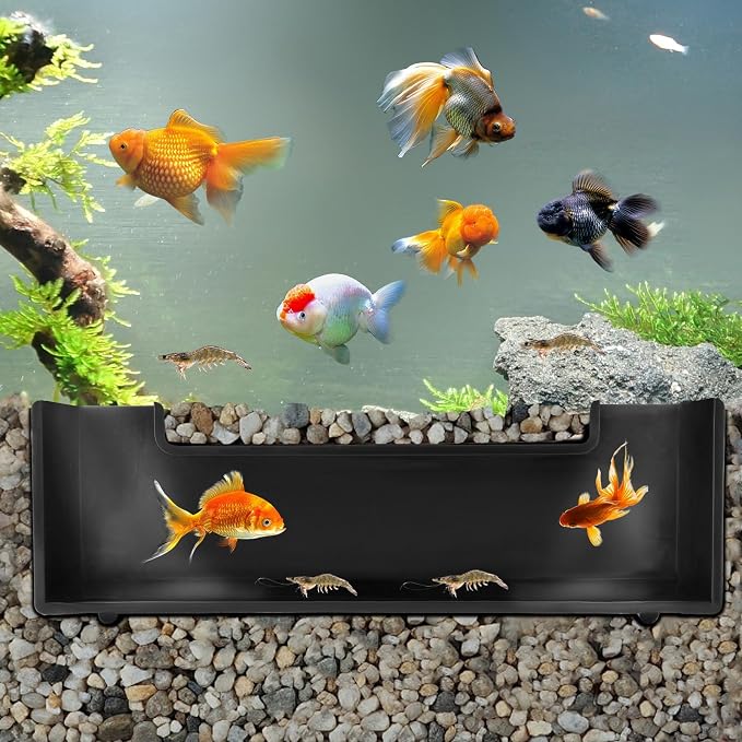 CPLIKE Shrimp Cave Aquarium Tunnel, Aquarium Decor Habitat Decoration, Black Plastic, Modern, Corydora Catfish, Kuhli Loach, Clown Cory Shrimp, Fish, 0.5"D x 2.5"W x 1.5"H