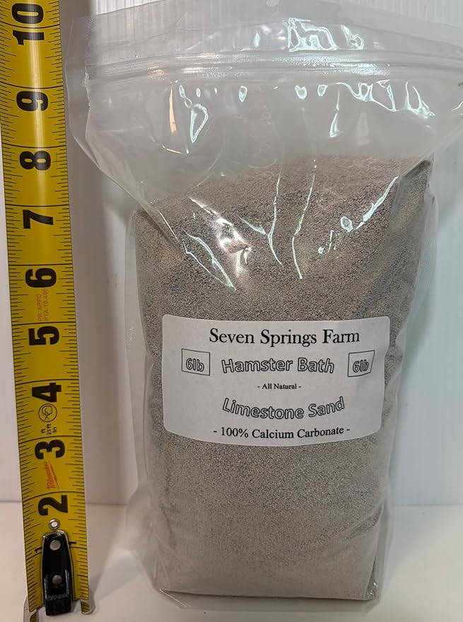 Hamster Bath Sand - Dust Free, Clumps Litter, Burrowing - Made in USA - 100% All Natural Limestone Calcium Sand (19, Pounds)