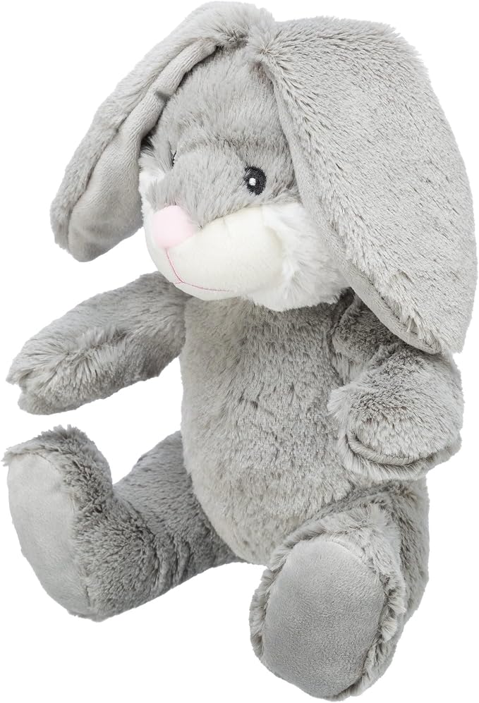 TRIXIE Be Eco Evan The Bunny Plush Dog Toy for All Dogs, 10" Fun and Cuddly No Sound Dog Toy, 98% Recycle Material