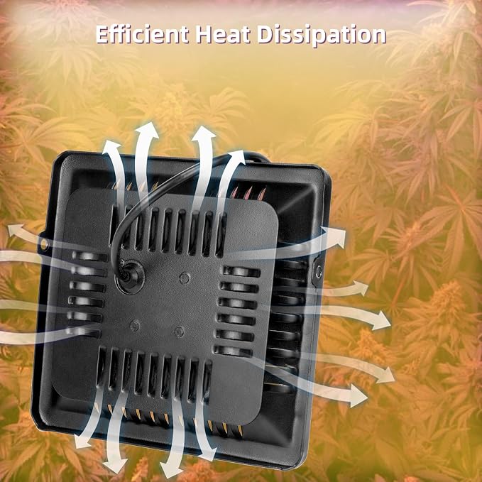 CANAGROW Waterproof Plant Light, Outdoor Grow Light, Sunlike Full Spectrum LED Grow Lamp, Refugium Light for Saltwater Aquarium, Without Noise, Heating Lamps for Plants Seeding Veg Blooming Fruiting