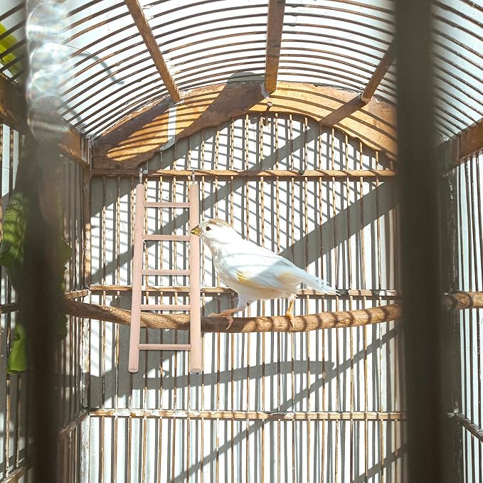 4 Pcs Wooden Bird Ladder Bird Toys for Parakeets Ladder Climbing Parakeet Toys Hanging Birds Ladders for Cage Cockatoo Toy for Parrots, Cockatoo, Lovebirds