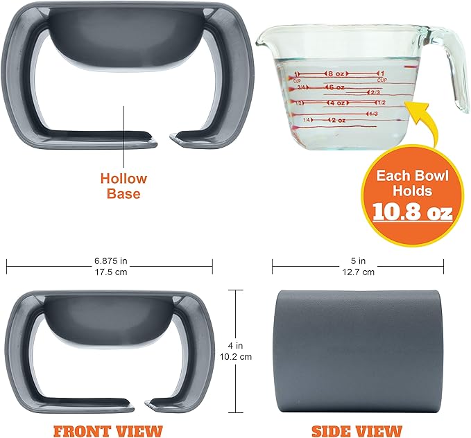 Kitty City Raised Cat Food Bowl Collection/Stress Free Pet Feeder and Waterer and Slow Feed Bowls