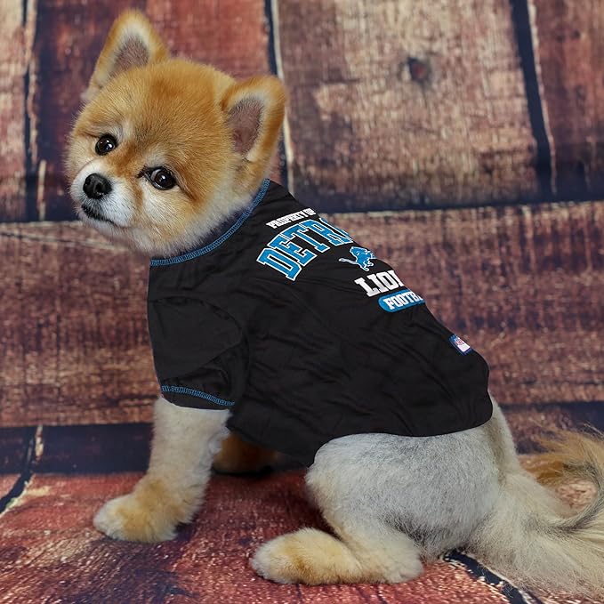 NFL Detroit Lions Dog T-Shirt for Pets, Size X-Large. Officially Licensed Pet Shirt with Team Logo, Soft Stretchable Comfort Fit Apparel for Dogs & Cats