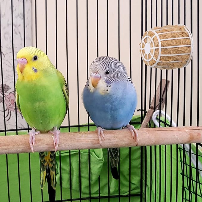 Abaodam Cotton and Jute Bird Nest Material for Small Birds Parakeets Canaries Finches Comfortable Reusable Nesting Pad for Birdhouses and Habitat Decoration
