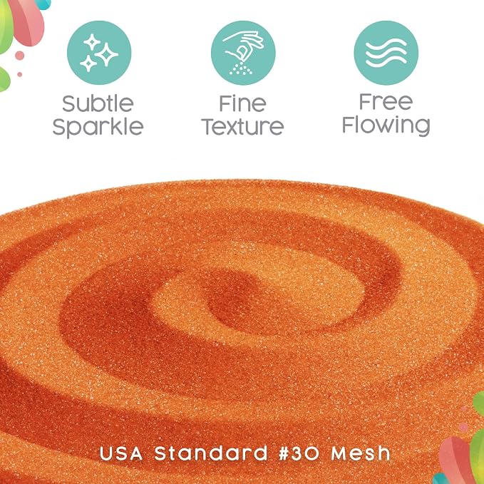 Tangerine Unity Sand -1.5 LB (22 oz), Bright Orange Colored Sand for Weddings, Vase Filler, Home Decor, Crafts, Terrariums, and More