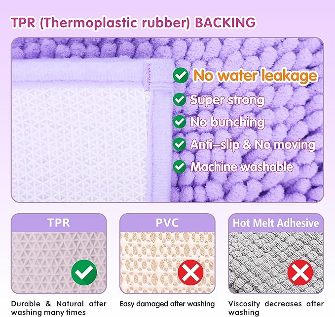 Guinea Pig Cage Liner Bedding 47x24, Washable Guinea Pig Bed Mat, Extra Absorbent Rabbit Pee Pad Reusable, Non-Slip Fleece Blanket for Bunny and Small Animal Cage Accessories (Purple, 47"x24")