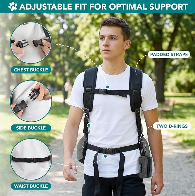 PetAmi Dog Front Carrier Backpack, Ventilated Adjustable Dog Pet Cat Chest Carrier Backpack, Dog Carrier for Hiking Camping Travel, Small Dog Puppy Medium Cat Carrying Bag, Max 14 lbs, Grey