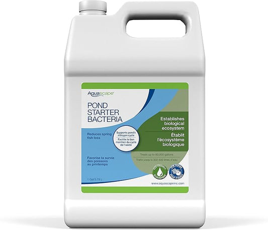 Aquascape 96008 Pond Starter Bacteria Water Treatment 4 LTR/1.1 Gallon for Pond Water Feature Waterfall Landscape and Garden