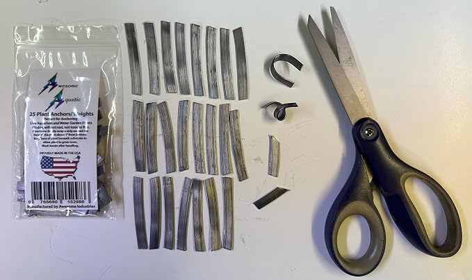 Awesome Aquatic Aquarium Plant Weights, Fish Tank Anchors, Lead Ribbon, 10 | Secure plants • Easy to shape • Holds stems in place • Prevents floating • Aquascaping essential