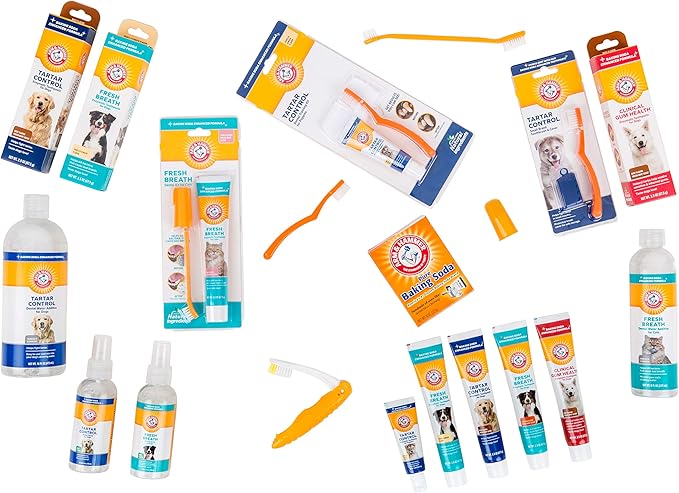 Arm & Hammer for Pets Dental Enzymatic Toothpaste for Dogs | No More Doggie Breath | Dog Toothpaste Safe for All Dogs and Puppies, Advanced Care, Chicken Flavor 2.5 Ounce (Pack of 2)