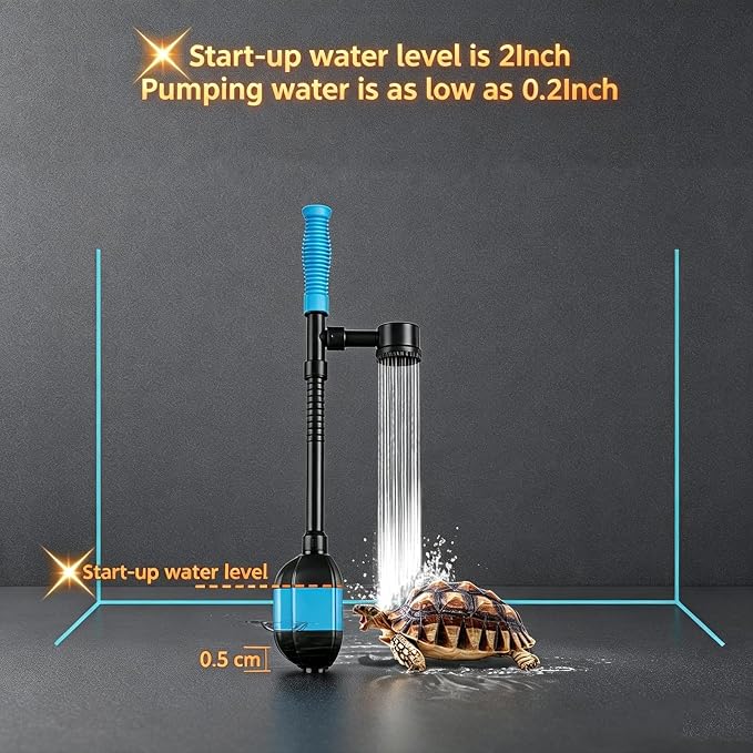 Carefree Fish 30W Electric Aquarium Gravel Vacuum Automatic Fish Tank Water Changer Cleaning Sand Powered Siphon Cleaner with 6Ft Hose Heavy Duty Pump 2.2Lb (for 25Gal~800Gal Tank)