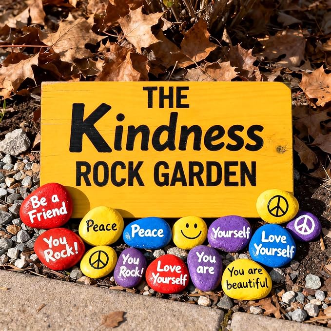 Simetufy 2"-3" 15 Pcs River Rocks for Painting Flat Smooth for Crafts | Natural Stones for DIY, Kindness Rocks Garden Decoration