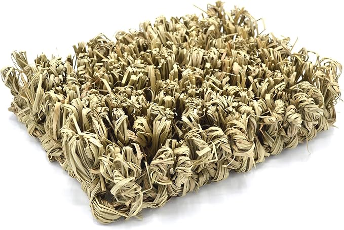 Oxbow Timothy Hay Hide & Seek Mat, Small – Rabbit & Guinea Pig Toys for Chewing & Relaxation, Enrichment for Bunny, Hamster, Chinchilla, Rat, Timothy Hay Small Animal Cage Accessories (Pack of 2)