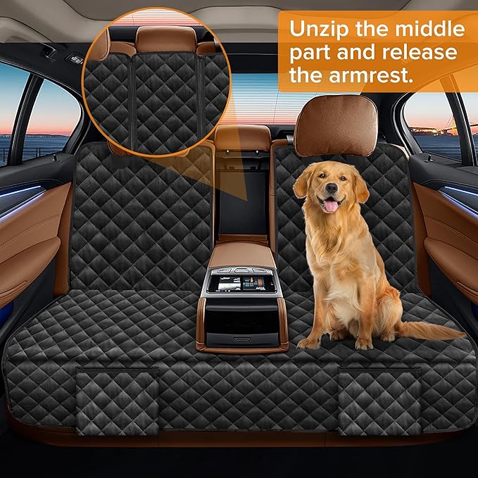 Dog Car Seat Cover for Back Seat Compatible with Mitsubishi Outlander Lancer Eclipse Cross Sport Accessories, Waterproof Non-Slip Pet Bench Backseat Covers 2026 New