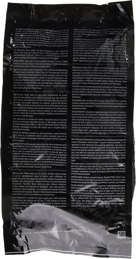 Seachem Fluorite Black Sand Substrate, 7.7lb (Pack of 4)