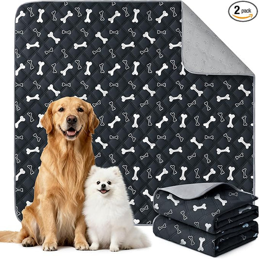 Eterish Reusable Washable Pee Pads for Dogs Large/Extra Large 36'' x 41'' 2 Pack, Absorbent Pet Puppy Dog Training Pads Non-Slip, Waterproof Whelping Potty Pads for Dogs Leak-Proof