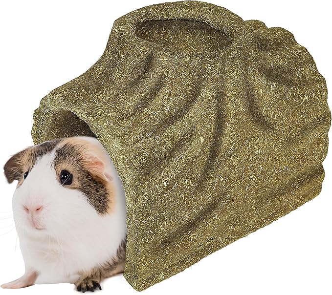 Kaytee Premium Timothy Treat Hideout For Pet Rabbits, Guinea Pigs, and Chinchillas, Large
