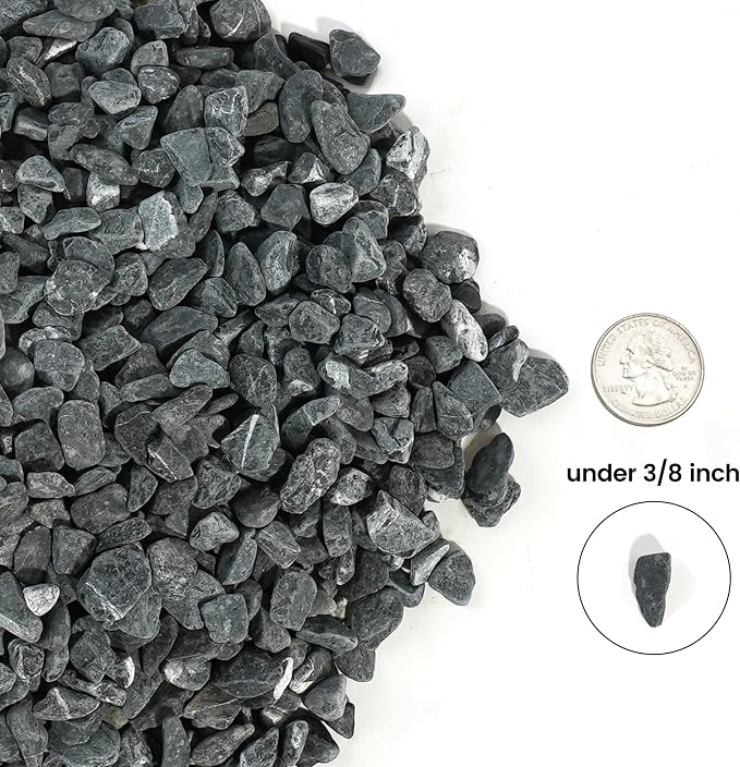 300 LBS Natural Gravel for Fish Tank, StoneCreek Betta Fish Aquarium Gravel, Vase Filler, River Rocks, Fish Tank Decorations, Perfect for Aquarium Decor, Fish Tank, Indoor Plant, Black