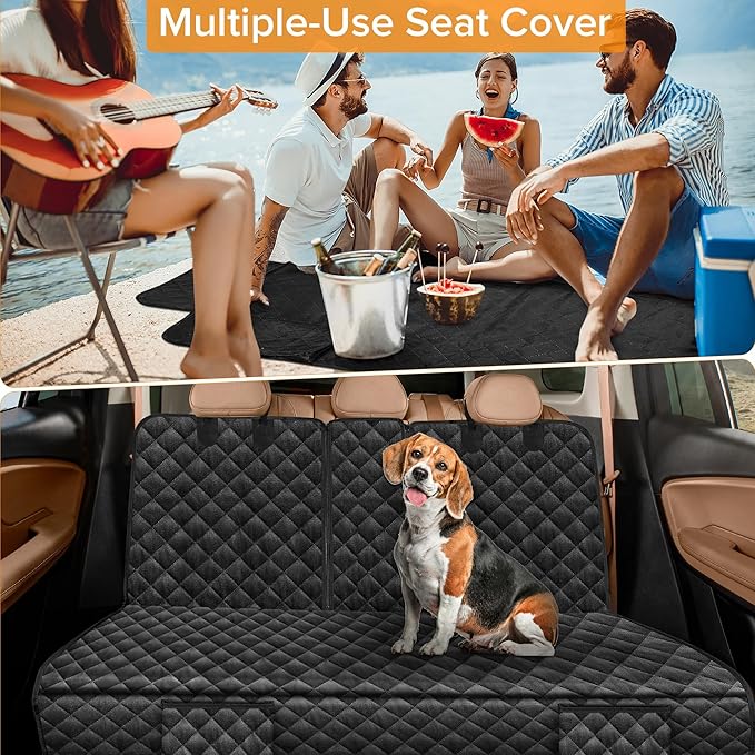 Dog Car Seat Cover for Back Seat Compatible with Mitsubishi Outlander Lancer Eclipse Cross Sport Accessories, Waterproof Non-Slip Pet Bench Backseat Covers 2026 New