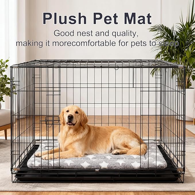 pobopobo Dog Bed Mat, Reversible Crate Pads for Small/Medium/Large Dogs & Cats Sleeping, Portable & Soft, Dog Beds Crate Pad - Machine Washable Mat Bed Kennel Mat Cat Bed