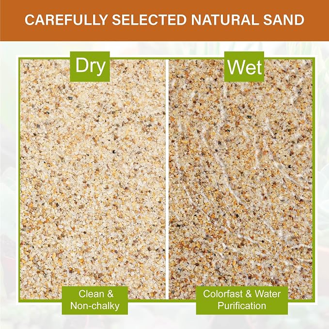 NUPICK 1mm Horticultural Sand for Plants, 10lb Coarse Sand for Landscaping | Desert Silica Horticultural Grit for Succulents & Cactus, Decorative Gravel for Aquariums, Gold Grit for Bonsai, Vase