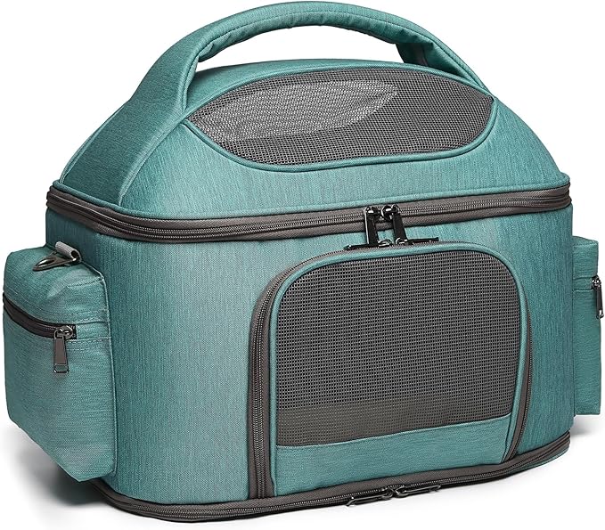 Large Fat Cat Carrier Fit up to 20 Pounds, Small Puppy Pet Travel Carrier, Car Seat Secure and Collapsible Soft Side Carrier Airline Approved Under Seat