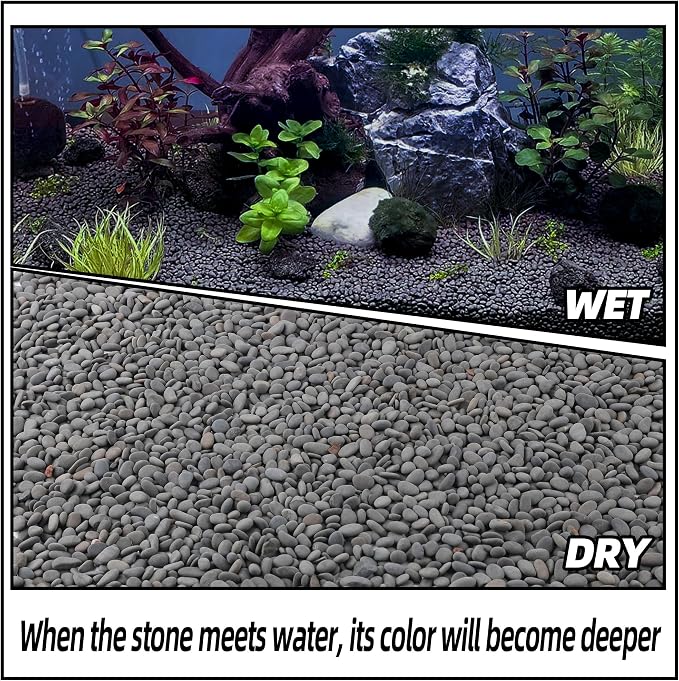 CJGQ 7lb Aquarium Gravel for Plants, Decorative River Rocks Pebbles for Succulents Cactus Outdoor Garden Landscaping, Plant Rocks Natural Small Drainage Rocks Gravel for Fish Tank Vases Terrarium