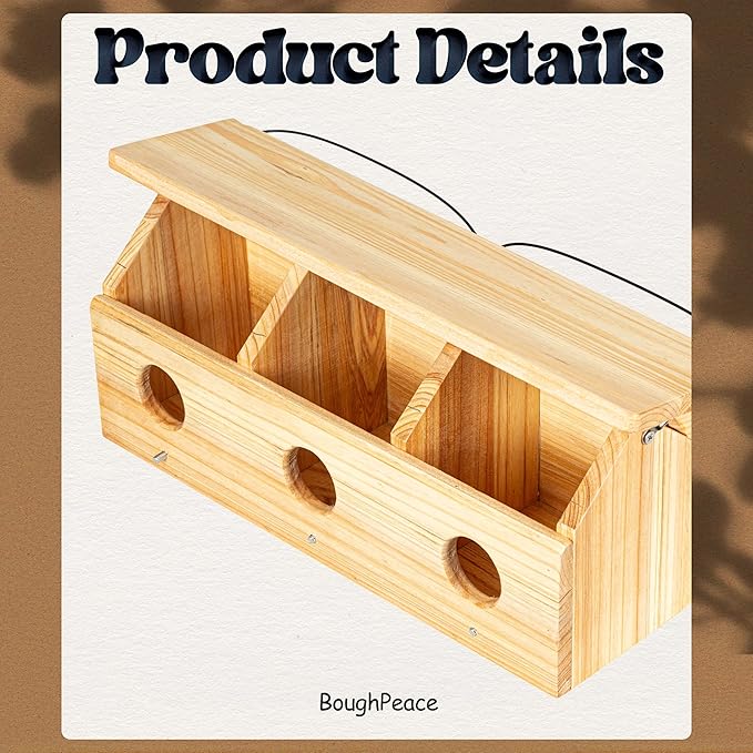Wooden Bird Houses for Outside Birdhouses Nest Bluebird House for Cardinals Finch Wren Swallow for Garden Viewing 7