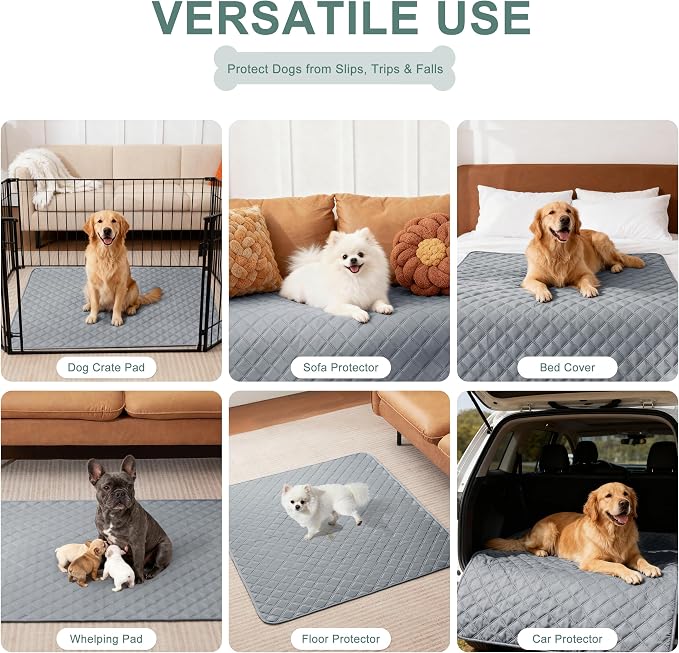 Eterish Reusable Washable Pee Pads for Dogs Extra Large 72'' x 72'' 1 Pack, Absorbent Pet Puppy Dog Training Pads Non-Slip, Waterproof Whelping Potty Pads for Dogs Leak-Proof