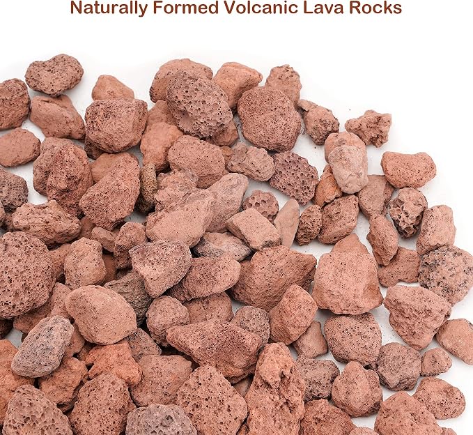 Stanbroil Red Lava Rock Granules for Gas Log Sets and Fireplaces - 10 lb.Bag (0.8"-1.2") | Fire Pits, Gas Log Sets