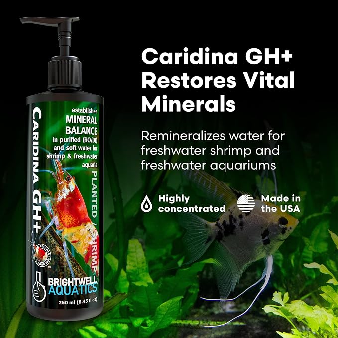 Brightwell Aquatics Caridina GH+ Shrimp Mineral Supplement RO/DI, 250ml