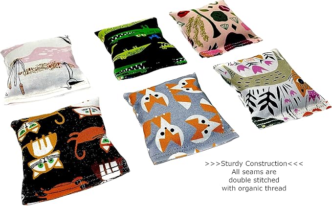 One Organic Catnip Toy from multiple designs, Made with GOTS Certified Organic Fabric, Organic Catnip, Organic Thread, Handmade in the USA