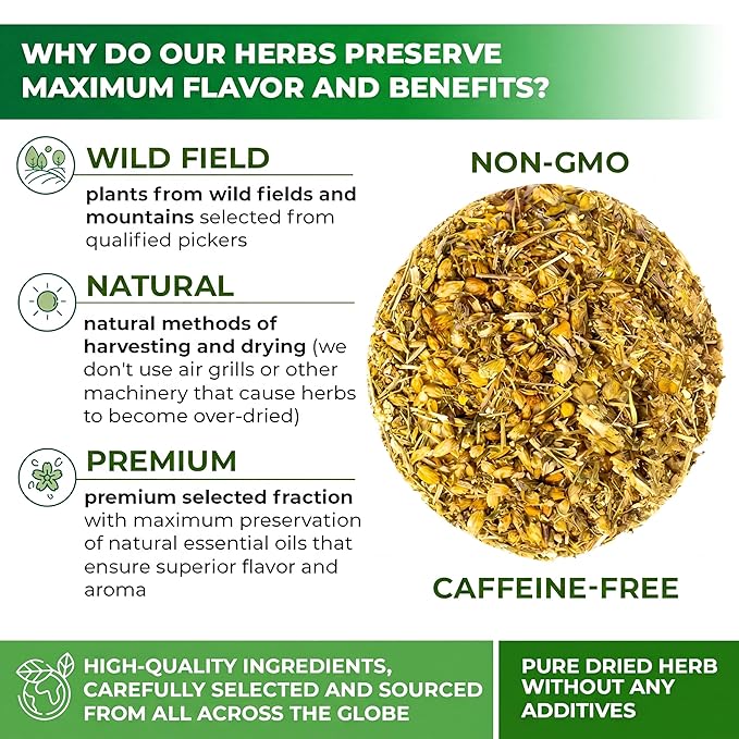 4 oz. Yarrow Herb Dried Yarrow Leaf & Flower Herbal Tea (Achillea Millefolium Tea) - 113g Herb Tea Milenrama