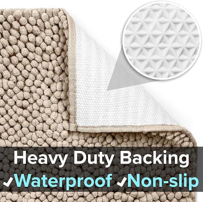 CatGuru Cat Litter Mat, Medium, Extra Large, XXL, Super Absorbent and Waterproof Litter Box Mat for Cats, Non Slip Trapping Mats, Machine Washable Kitty Trapping Pad, Cat Stuff (XL, Sand/Heavy-Duty)