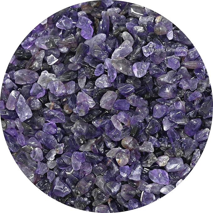 Amazing Gemstone Amethyst Crystals Aquarium Gravel Rocks for Fish Tank Decor - Certified Crystals for Spiritual Healing and Witchcraft, Garden Landscaping and Home Vase Display (1lb)