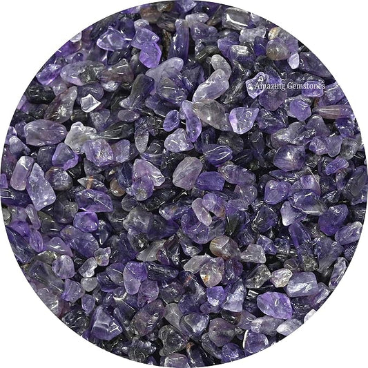 Amazing Gemstone Amethyst Crystals Aquarium Gravel Rocks for Fish Tank Decor - Certified Crystals for Spiritual Healing and Witchcraft, Garden Landscaping and Home Vase Display (1lb)