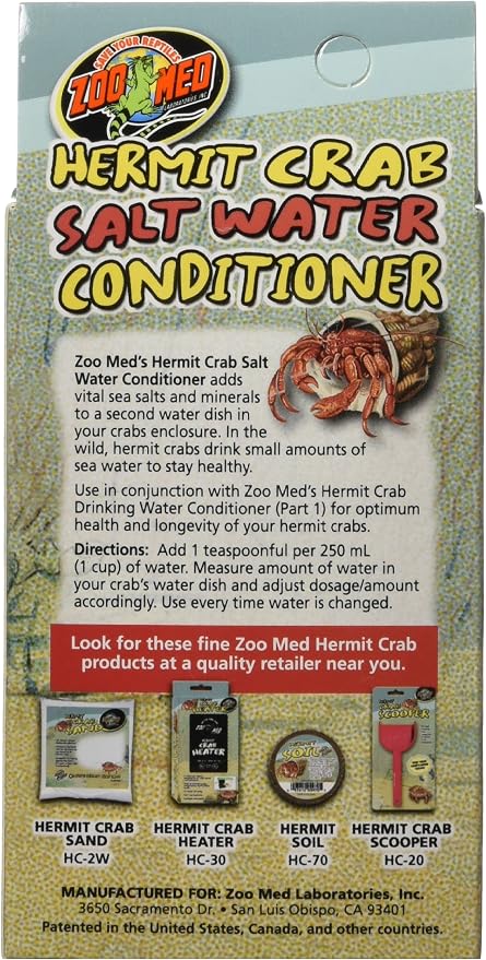 Zoo Med Hermit Crab Salt Water Conditioner (Pack of 2)