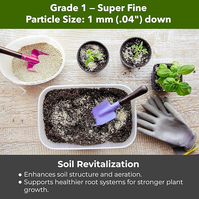 Organic Superfine Vermiculite for Indoor Gardening Plants and Mushrooms – Enhances Soil Aeration, Seed Germination, Rooting Cuttings – Small Packages and Bulk (Vermiculite Grade 1-Superfine,15 quarts)