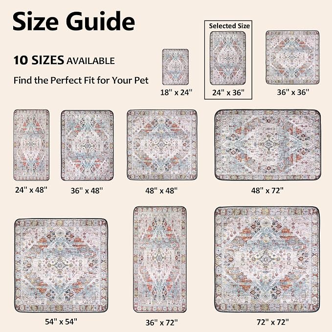 Washable Pee Pads for Dogs, Reusable Puppy Potty Training Pads, Ultra-Absorbent Thick Waterproof Leak-Proof Non-Slip Pads & Mat for Crate, Playpen, Floor, Whelping & Housebreaking , 2 Pack 24"x36"