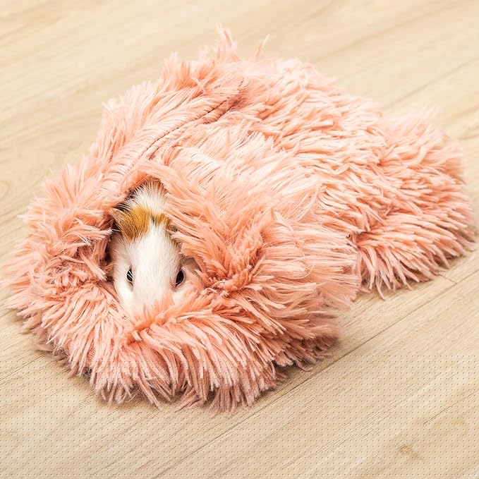 Guinea Pig Blankets 4 Pack, Warm Cozy Pet Cage Accessories for Guinea Pig Hedgehog Rabbit Hamster Chinchilla Ferret Small Animals, Fleece Cage Liners Bedding Mat Washable for Cold Weather