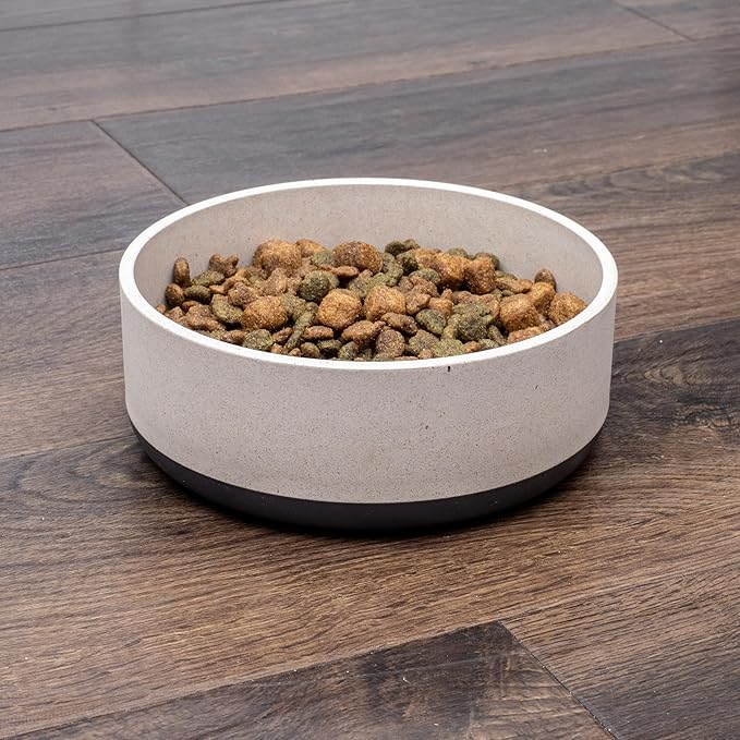 Fuzzl Titan Bamboo Dog Bowl Large with Ultra Grip Rubber Base Pet Bowl 9 Inch