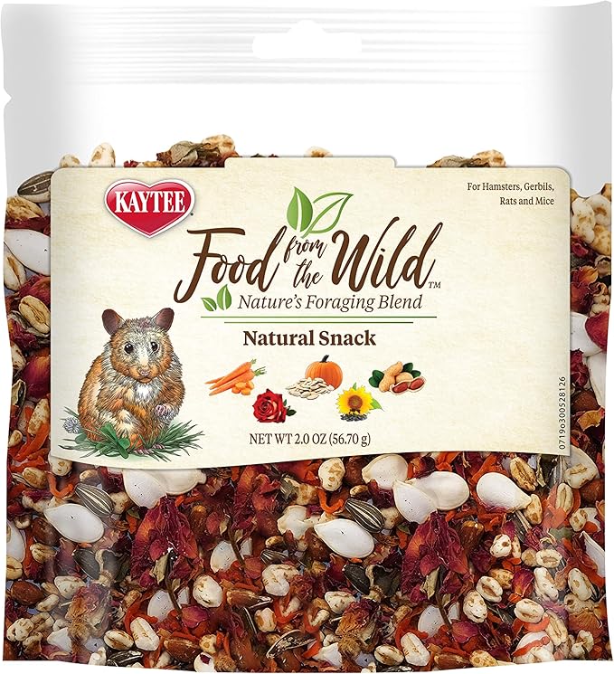 Kaytee Food from The Wild Natural Snack for Pet Hamsters, Gerbils, Rats and Mice, 2 Ounces (Pack of 2)