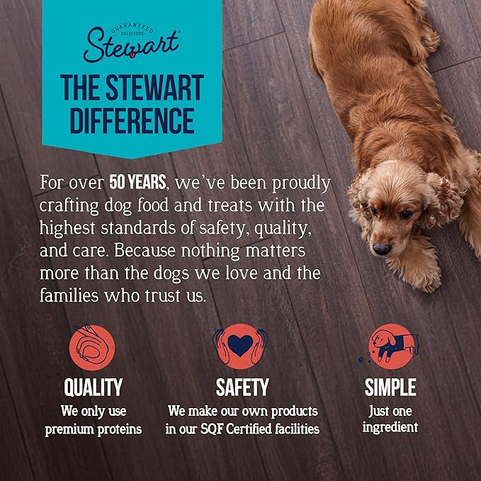 Stewart 100% Beef Liver Dog Treats,2 oz Tub,~45 Pieces,Freeze Dried Raw,Ingredient,50% Protein Training Treats or Meal Topper,Grain Free,Gluten Free,(Pack of 2)