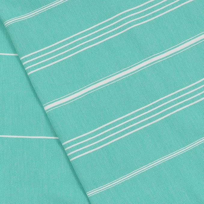 Bersuse Towels Anatolia XL Beach Blanket Throw Blanket Turkish Towel 100% Cotton Extra-Large Quick-Dry Lightweight Premium Peshtemal Towel - 61x82 Inches, Mint Green (Set of 6)
