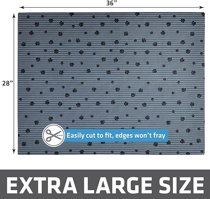 Drymate Cat Litter Box Mat, Litter Trapping Mat, Waterproof, Urine-Proof, Absorbent, Machine Washable, Soft on Paws, Contains Mess, Protects Floors, Kitten Supplies, Dark Grey, 28x36 XL, 2-Pack